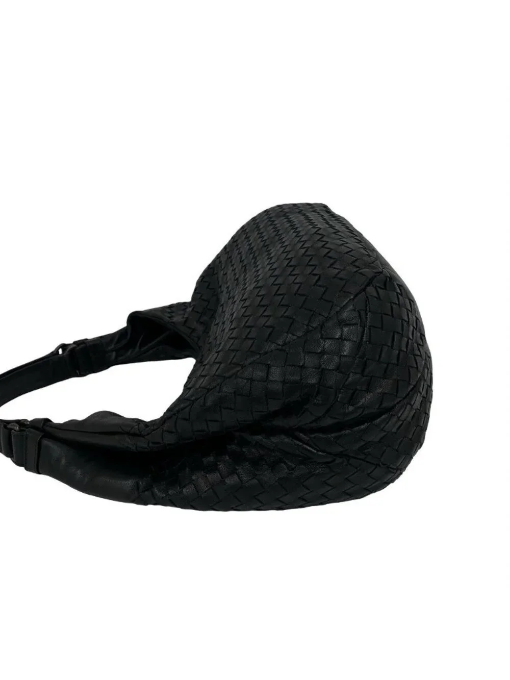 Bottega Veneta Campana Intrecciato Leather Tote Bag Black